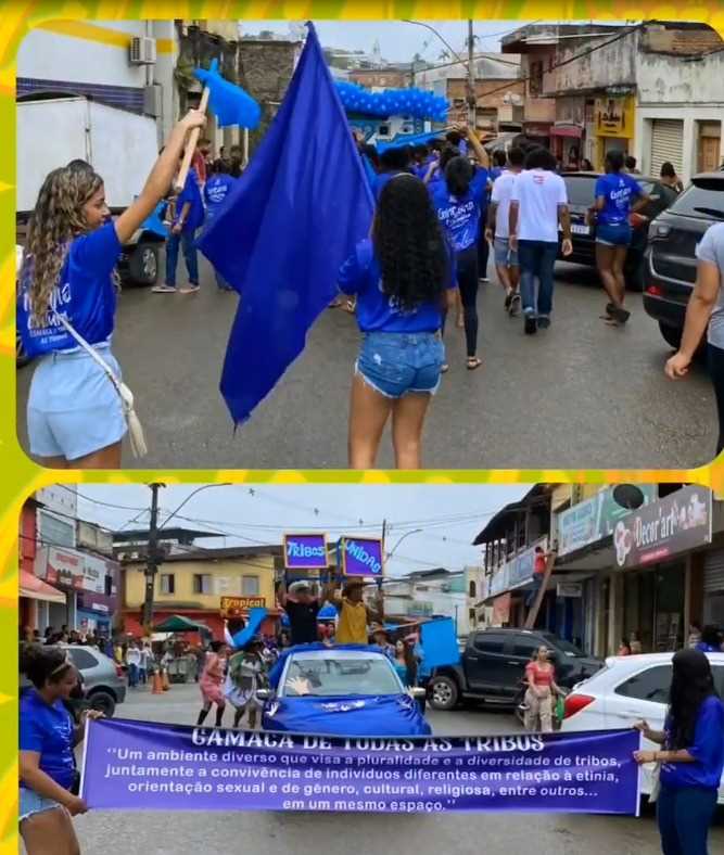 Camacã: Equipes da Gincana Cultural param a cidade com desfile no centro da cidade